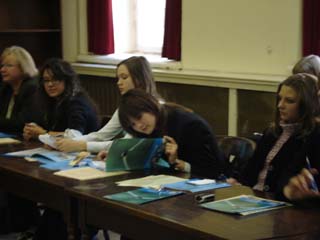 Аудитория пресс-конференции - старшеклассники из подмосковных школ